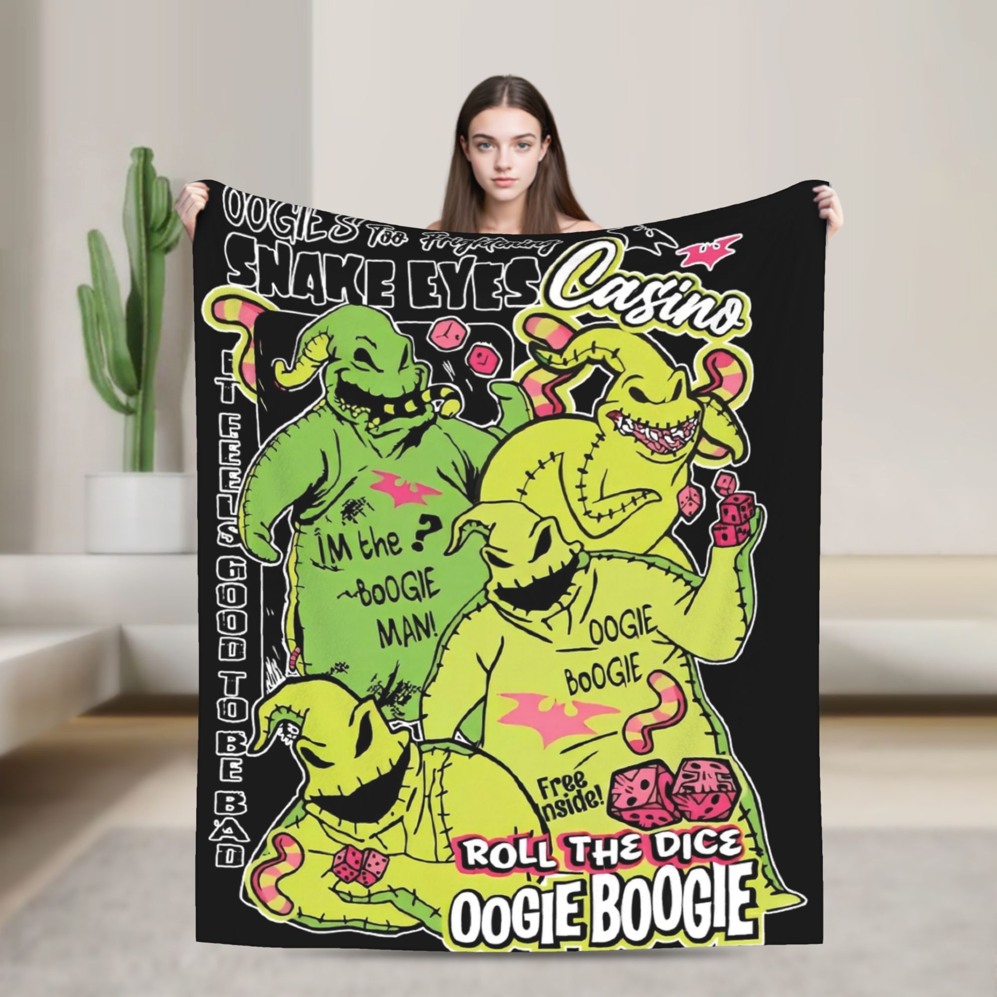 Christmas Throw Blanket - Cobertor Oogie Boogie de Pesadelo Antes