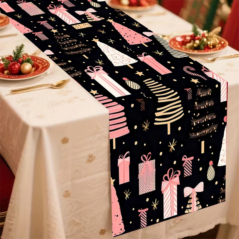 Caminho de Mesa de Natal Rosa  - Christmas Table Runner avaliação e preço