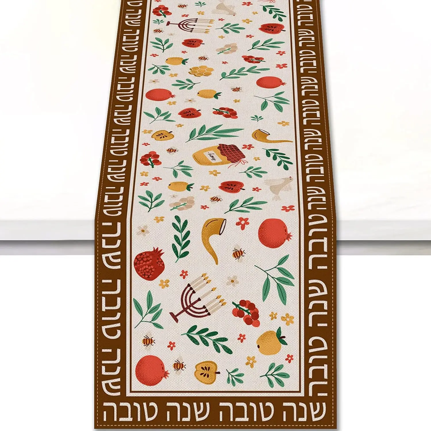 Rosh Hashanah High Holy Day Co - Christmas Table Runner avaliação e preço