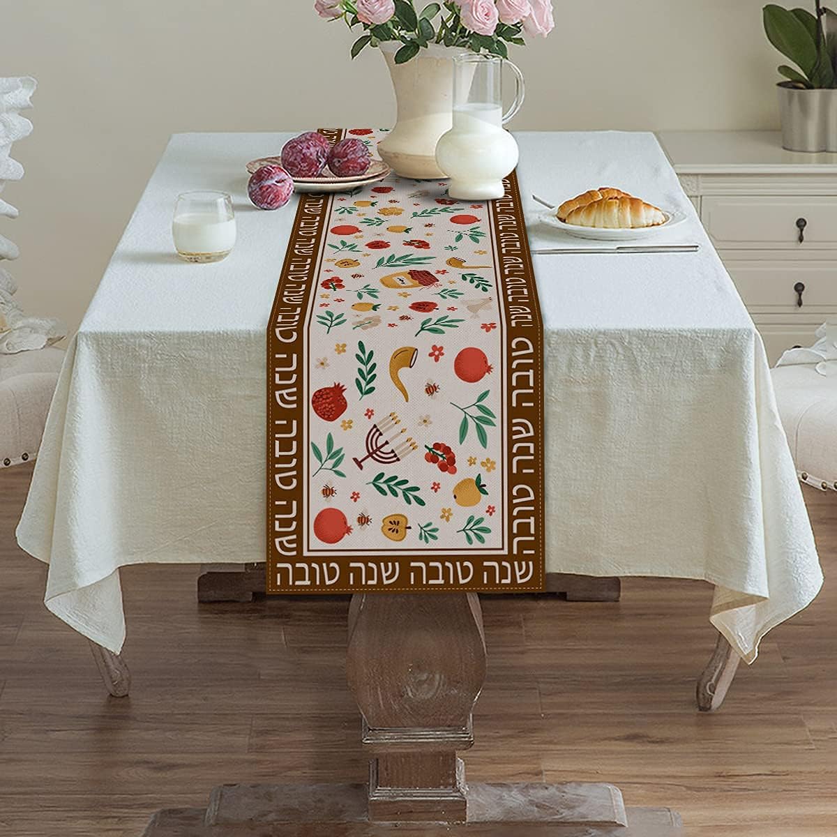Rosh Hashanah High Holy Day Co - Christmas Table Runner avaliação e preço