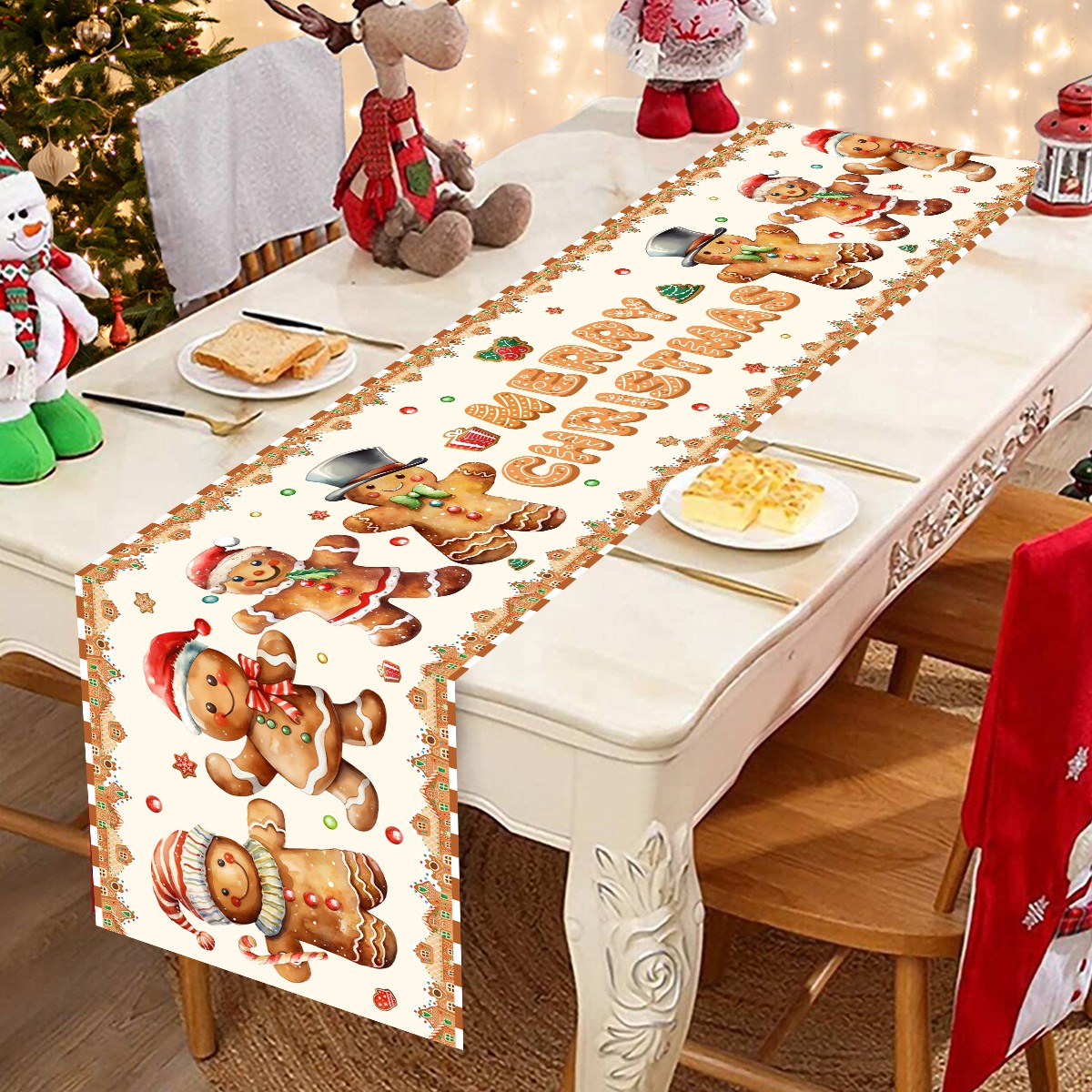 Corredores De Mesa De Poliéste - Christmas Table Runner avaliação e preço