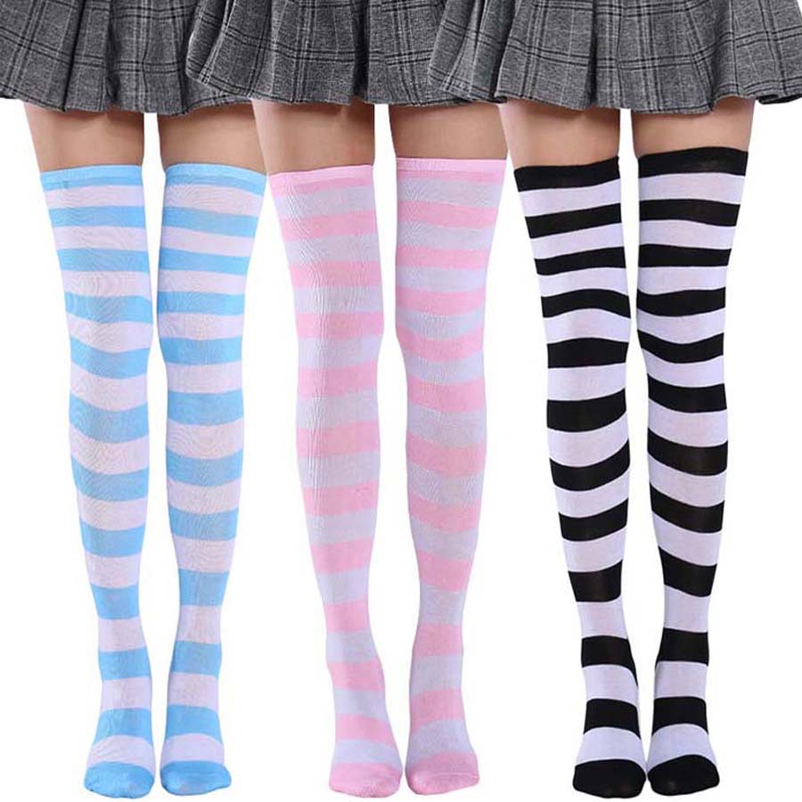 Bonito rosa azul lolita meias  - Christmas Stocking Hanging avaliação e preço