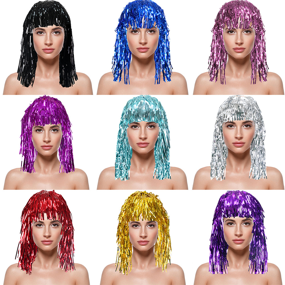 Peruca de Cosplay Disco com Fr - Tinsel Garland Decoration avaliação e preço