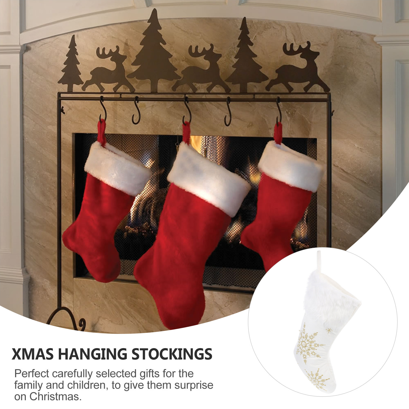 1 Peça Meia de Natal Decorativ - Christmas Stocking Hanging avaliação e preço