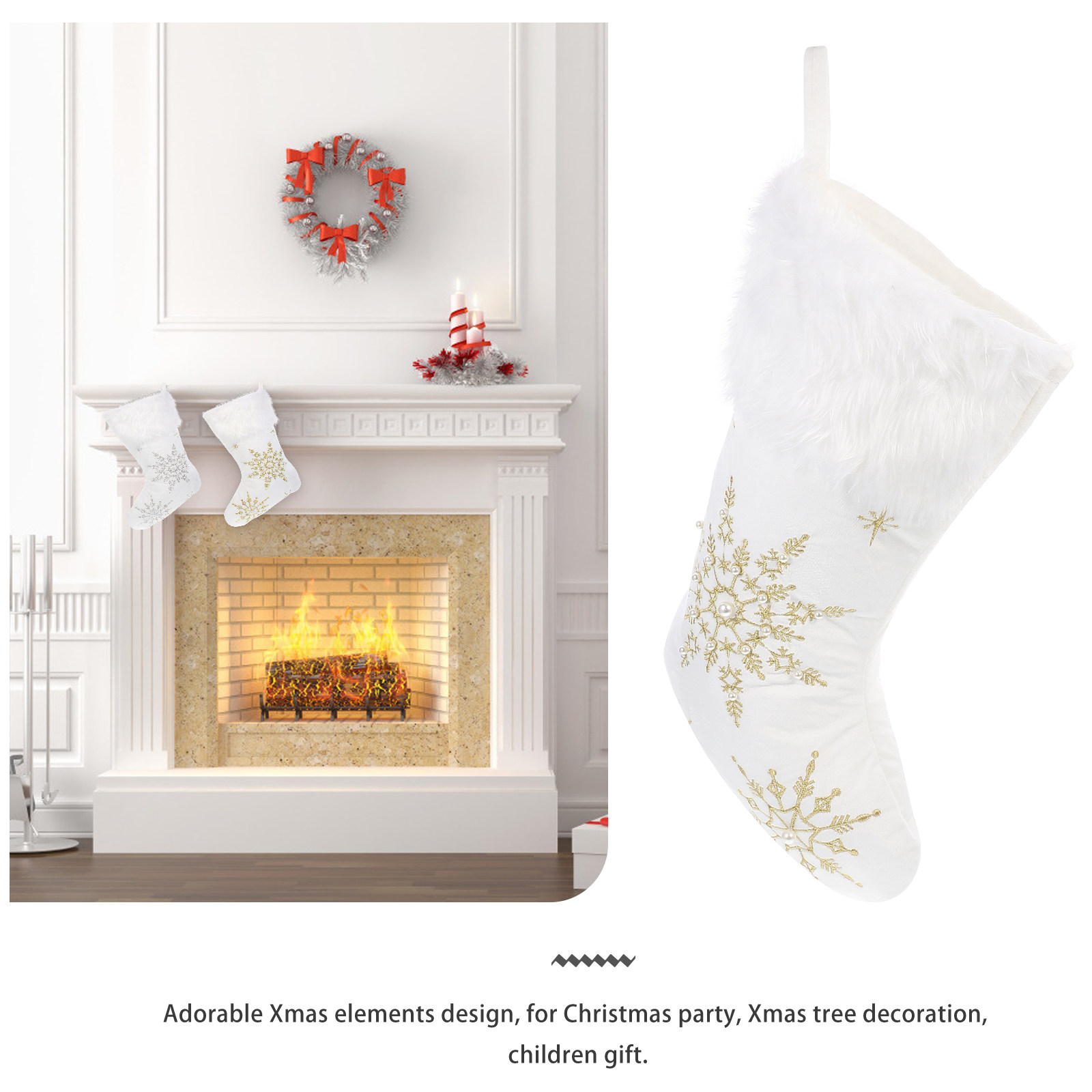 1 Peça Meia de Natal Decorativ - Christmas Stocking Hanging avaliação e preço