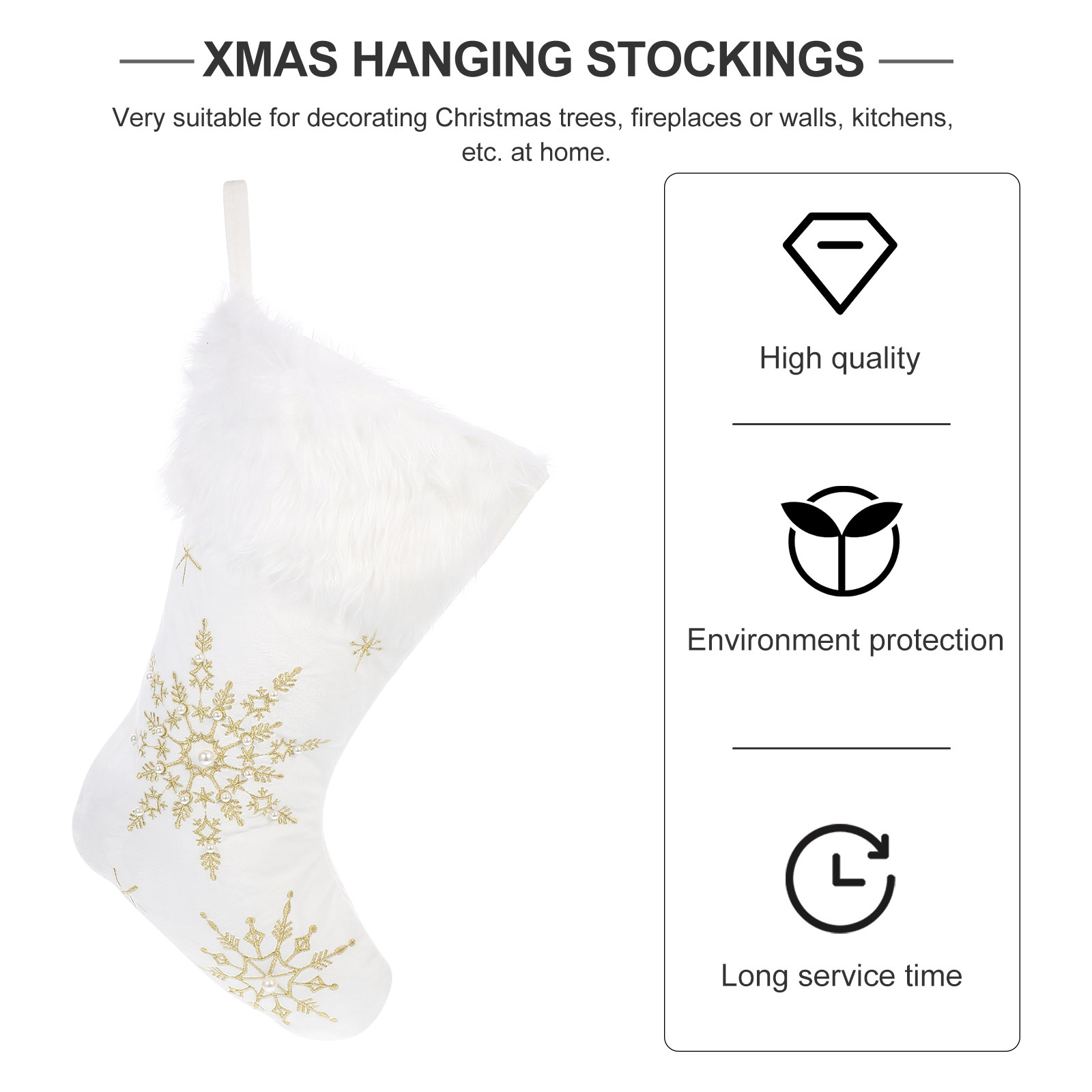 1 Peça Meia de Natal Decorativ - Christmas Stocking Hanging avaliação e preço