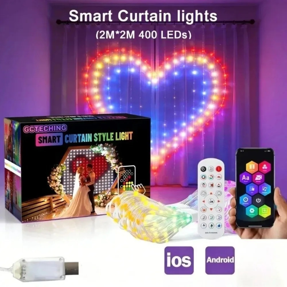 Luzes de Cortina LED RGB Intel - Led Fairy String Lights avaliação e preço