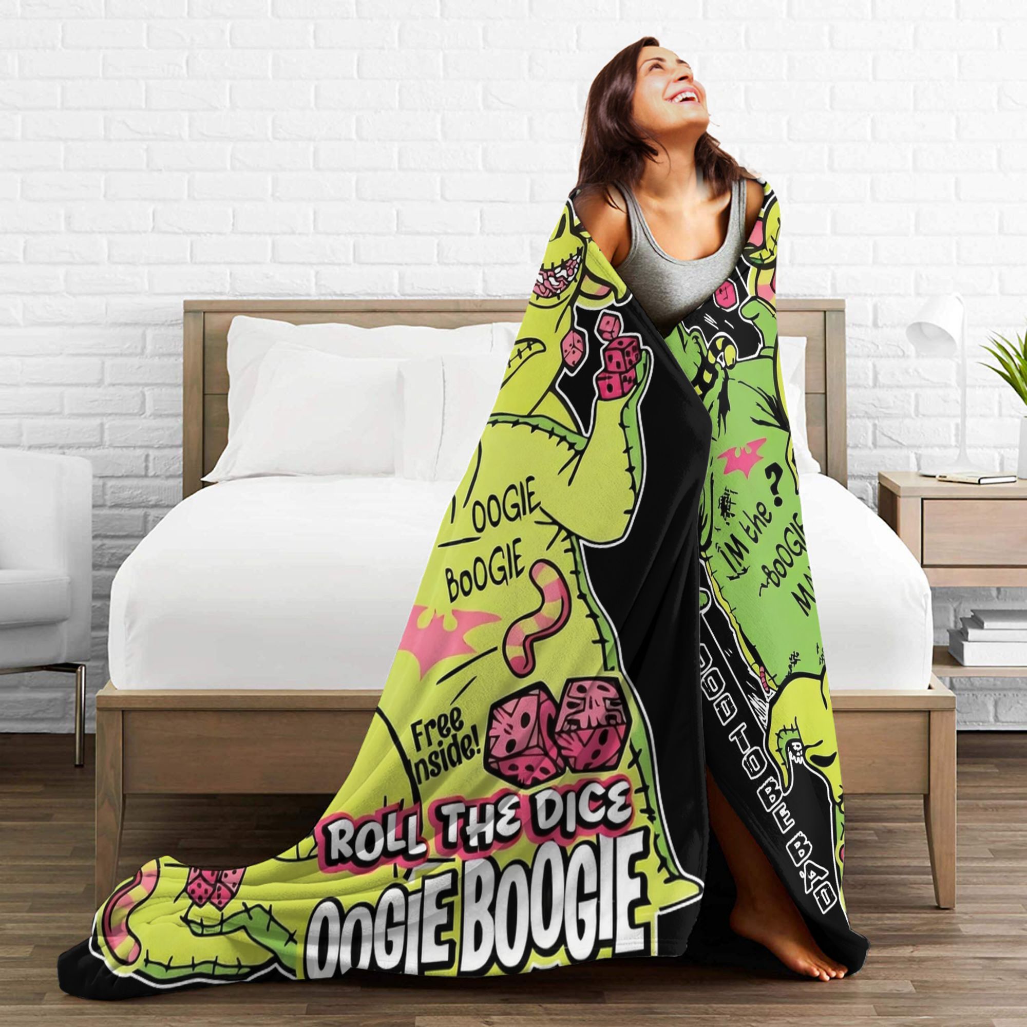Cobertor Oogie Boogie de Pesad - Christmas Throw Blanket avaliação e preço